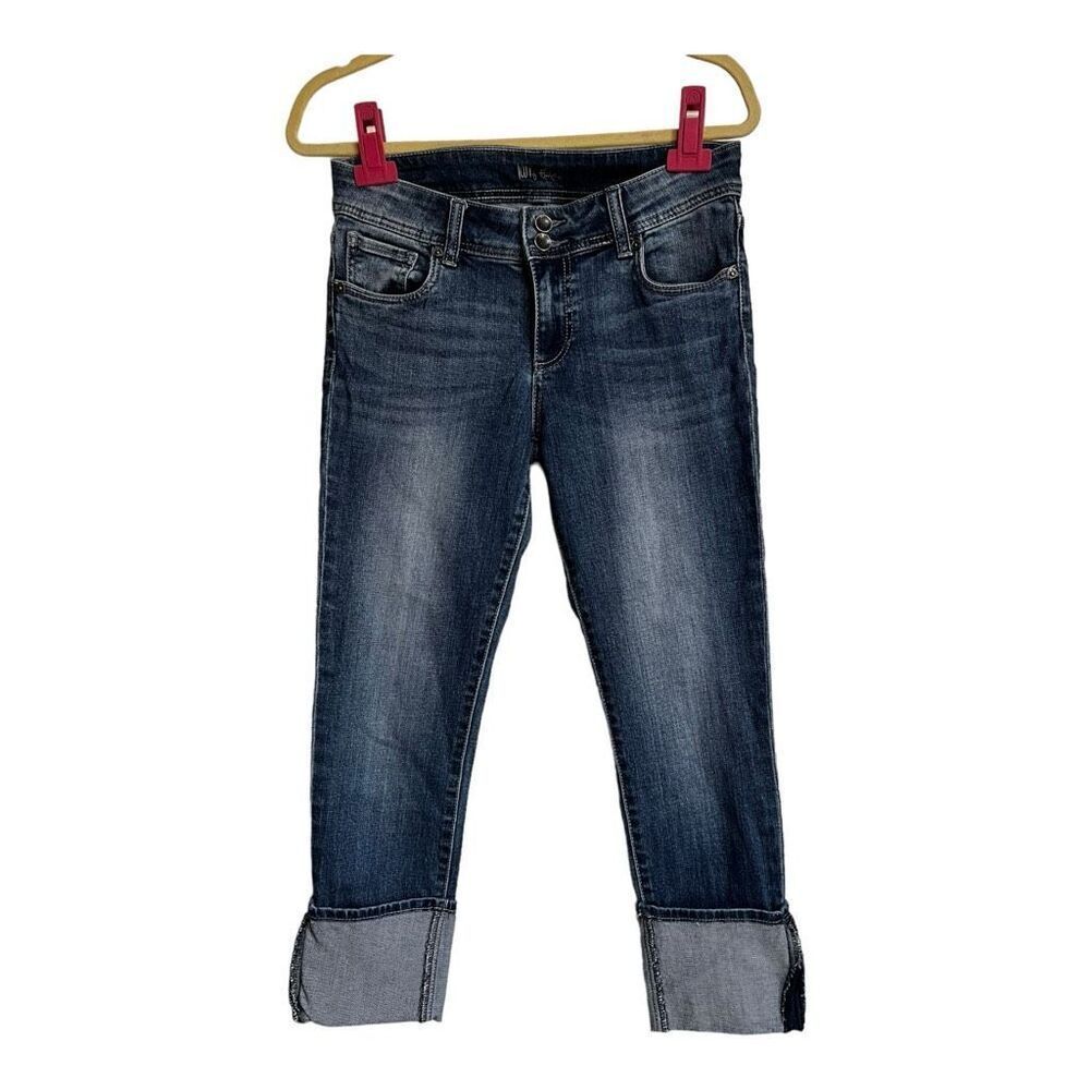 Kut from the Kloth Jeans Women's Size 2 Cameron Cuffed Straight-Leg Ankle Blue